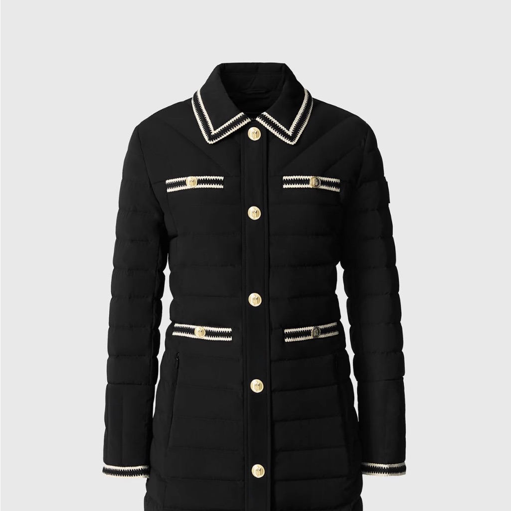 Mackage Precious Black Puffer Coat With Gold Accents